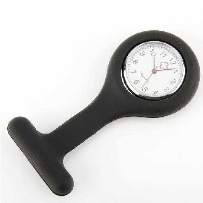 Nơi bán Black Cute Fashion Silicone Nurses Brooch Tunic Fob Portable Watch Kids Round - intl