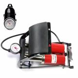 Bộ 1 bơm hơi đạp chân 2 pitton và 1 đồng hồ đo áp suất lốp xe cơ