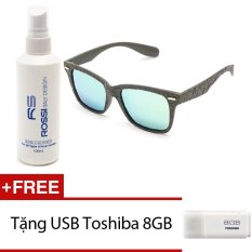 Báo Giá Bộ 1 kính mát nam – nữ và 1 chai nước rửa kính MKH 7807 (Xanh lá) + Tặng 1 USB Toshiba 8GB   Mat Kinh Hieu (Tp.HCM)