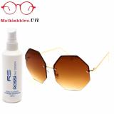 Bộ 1 kính mát nữ mkh kkkb và 1 chai nước lau kính