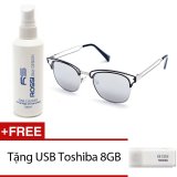 Bộ 1 kính mát nữ và 1 chai nước rửa kính mkh s746 + tặng 1 usb toshiba 8gb