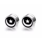 Bộ 2 bông tai nam châm hình mặt trăng 8mm BNC04