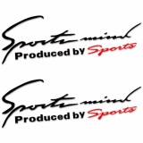 Bộ 2 chiếc Tem dán Sport mind produced by Sports trang trí cho ô tô