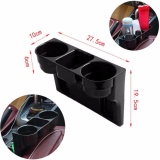 Bộ 2 khay để đồ khe ghế ô tô (Đen)