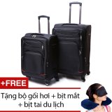 Bộ 2 vali sam 20 inch và 24 inch + tặng bộ 1 gối hơi + 1 bịt mắt + 1 cặp bịt tai du lịch