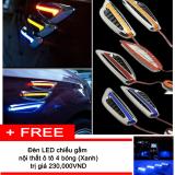 Bộ 3 cặp đèn led độ hốc gió cho xe hơi + tặng bộ đèn led chiếu gầm nội thất 4 bóng trị giá 230,000vnd