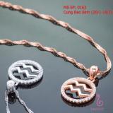 Bộ dây chuyền 12 cung hoàng đạo bạc Ý S925 Bạc Xinh - Quà tặng Cung Bảo Bình P0163