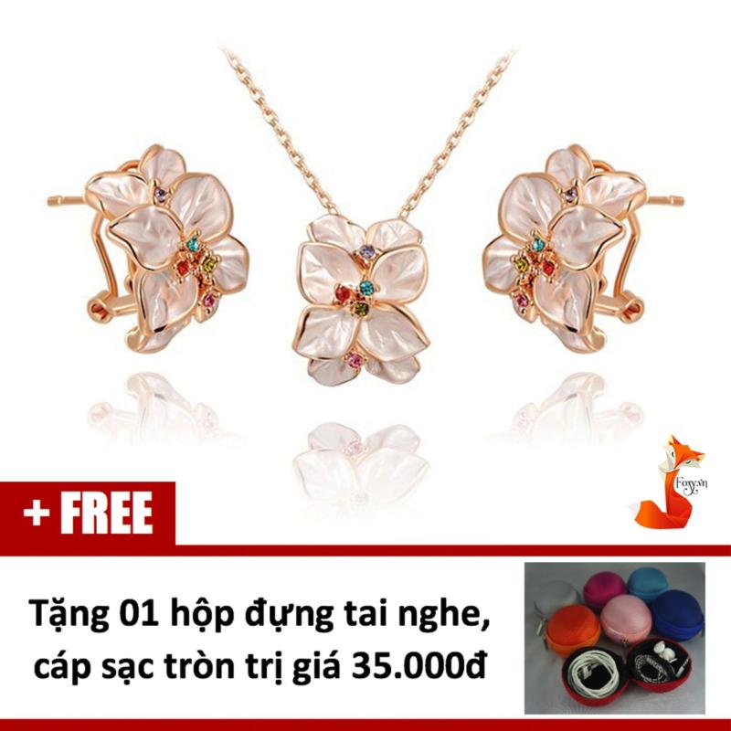 Bộ dây chuyền bông tai trang sức cao cấp Foxy - SetHTDC1970