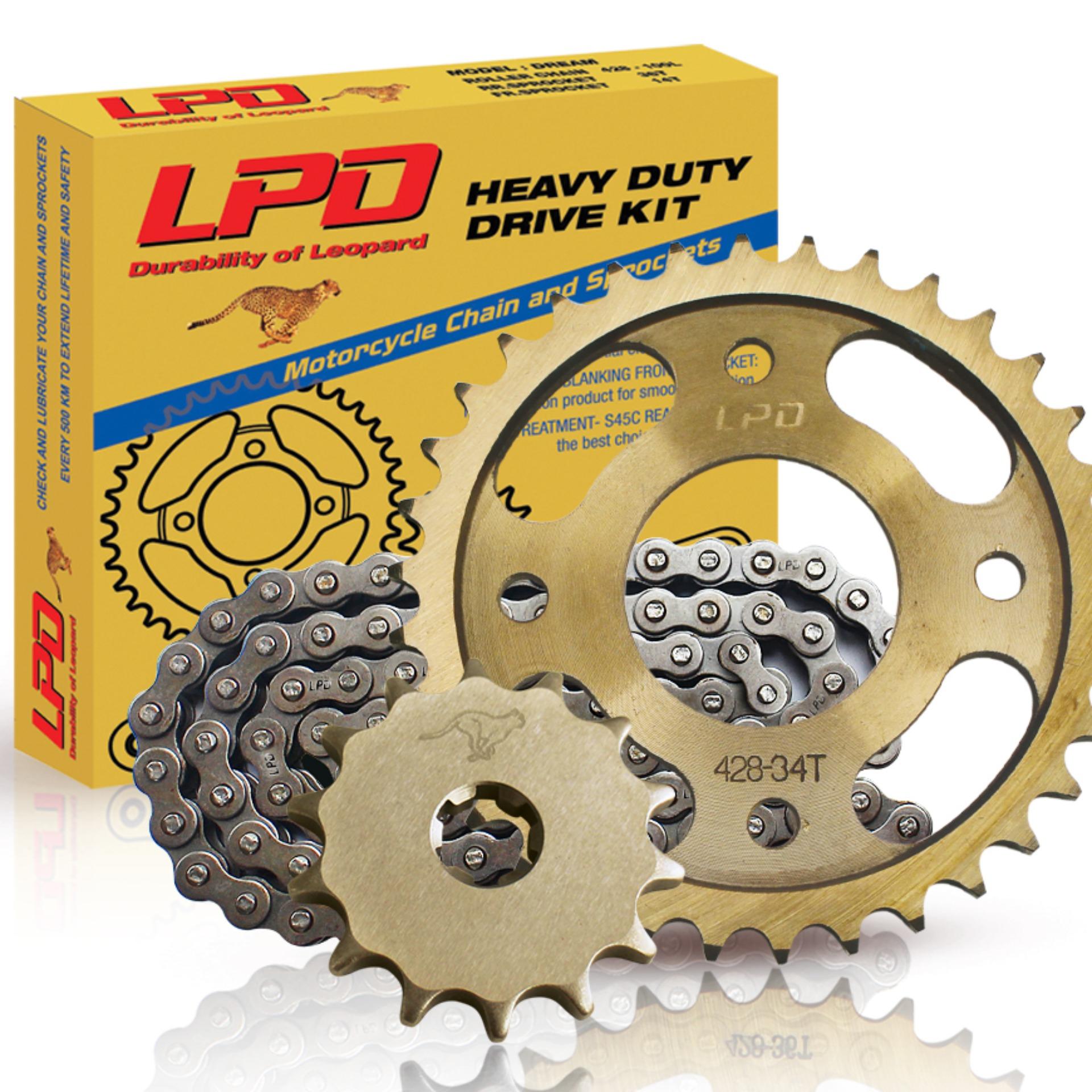 Bộ nhông sên dĩa đen LPD dành cho xe Suzuki Axelo 14/34T
