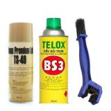[HCM]Bộ rửa sên TS-40 450ml. chai xịt bôi trơn Telox BS3 450ml và bàn chải vệ sinh sên 3D