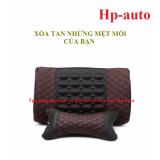 Bộ sản phẩm Gối Tựa Đầu và Đệm Tựa Lưng Massage Hp-auto (màu đen chỉ đỏ)