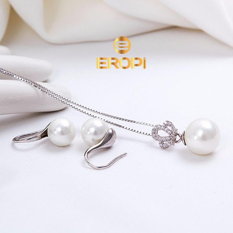 Bộ trang sức bạc Queen Pearl - Eropi Jewelry