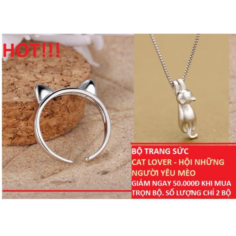 BỘ TRANG SỨC HỘI NHỮNG NGƯỜI YÊU MÈO - CAT LOVER (BẠCH KIM)