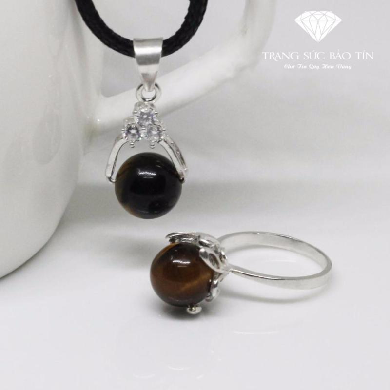 Bộ Trang Sức Phong Thủy Đá Mắt Hổ Vàng Cao Cấp - Thương Hiệu Bảo Tín