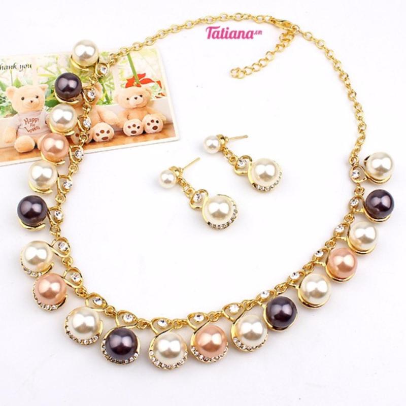 BỘ TRANG SỨC STATEMENT COLOR PEARL - D2434