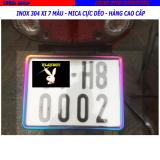 BỌC BẢNG SỐ - KẸP BIỂN SỐ INOX 7 MÀU CAO CẤP VT1 GẮN XE HONDA DREAM / WAVE / FUTURE 1 / SYM