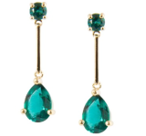 Bông tai đá thạch anh mạ vàng 14k – bong031
