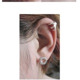 Bông Tai Nam Đeo Vành Không Cần Xỏ Khuyên Họa Tiết Xương Ngón Tay Siêu Ngầu