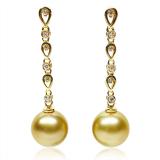 Bông tai ngọc trai mạ vàng 14k