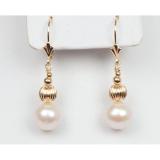 Bông tai ngọc trai tự nhiên mạ vàng 14k