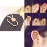 Bông tai nữ (Khuyên tai) đeo vành hình bông hoa dễ thương mầu vàng (BT46)