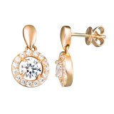 Bông tai nữ mạ vàng 14k - bong004
