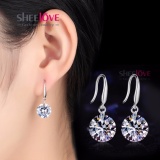 [HCM]Bông tai  nữ  quyến rũ đính đá Zircon giả kim cương lấp lánh Hàn Quốc SPE-EH012