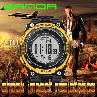 Bounabay Brand Watch 341 Luxury Men Sports Watches Digital LED Quartz Wristwatches Rubber Strap G Military Shock Watch relogio masculino...