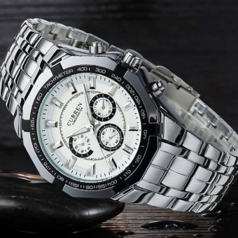Bounabay Brand Watch Relogio Masculino Mens Watches Luxury Curren Original Watch Full Steel Quartz Wristwatches Fashion 8084 - intl  