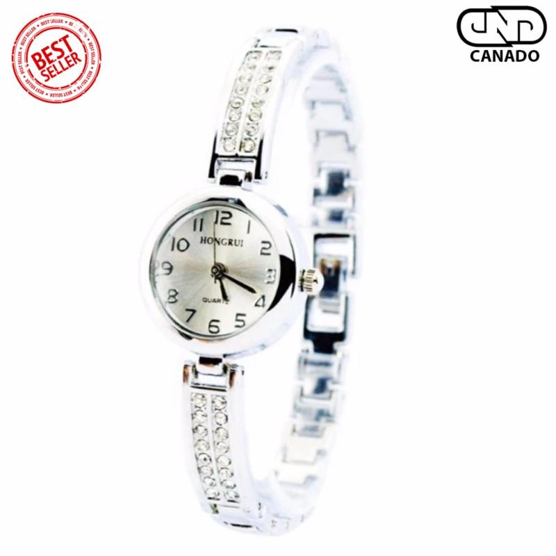 CANADO Đồng hồ nữ dây inox chống gỉ HONGRUI C20017 (Trắng) bán chạy