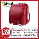 Cặp Randoseru - Cặp chống gù lưng Nhật Bản Khóa tự động (Màu Đỏ)