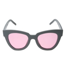 Đánh Giá Chic Cat Eye Unisex Man Female Box Sea Sunglasses (Grey Frame Pink Lens) – intl   crystalawaking