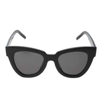 Chic Cat Eye Unisex Man Female Box Sea Sunglasses(Black)-one size - intl  
