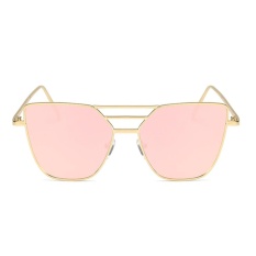 So Sánh Giá Chic Metal Box Colorful Trendy Sunglasses (Gold Frame Pink Film) – intl   crystalawaking