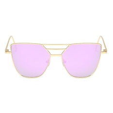 Cập Nhật Giá Chic Metal Box Colorful Trendy Sunglasses (Gold Frame Purple Film) – intl   crystalawaking