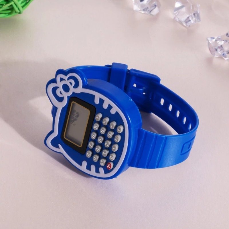 Children Silicone Date Multi-Purpose Kids Calculator Wrist Watch(Blue) - intl bán chạy
