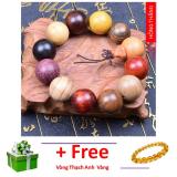 Chuỗi Vòng Tay Gỗ Đa Bảo (Nhiều Loại Gỗ Quý) - Phong thuỷ trừ tà may mắn tốt lành, bình an + Tặng vòng Thạch Anh Vàng