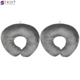 Combo 02 gối cổ chữ u màu trơn 05 thivi- thivi shop