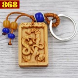 Combo 3 móc chìa khóa tuổi Tỵ - gỗ hoàng đàn