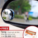 Combo bộ 02 gương cầu lồi tặng thẻ ghi số điện thoại gắn kính trên ô tô