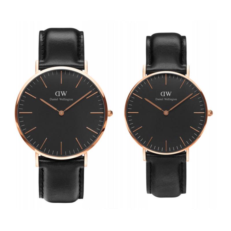 Combo cặp đồng hồ Daniel Wellington DW CLASSIC BLACK SHEFFIELD 40mm và 36mm -BẠC bán chạy
