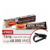 Combo Kem đánh bóng kim loại Autosol và kẹp kính trên ô tô