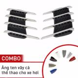 COMBO mang cá giả hốc gió gắn sườn + ăng ten vây cá thể thao cho xe hơi