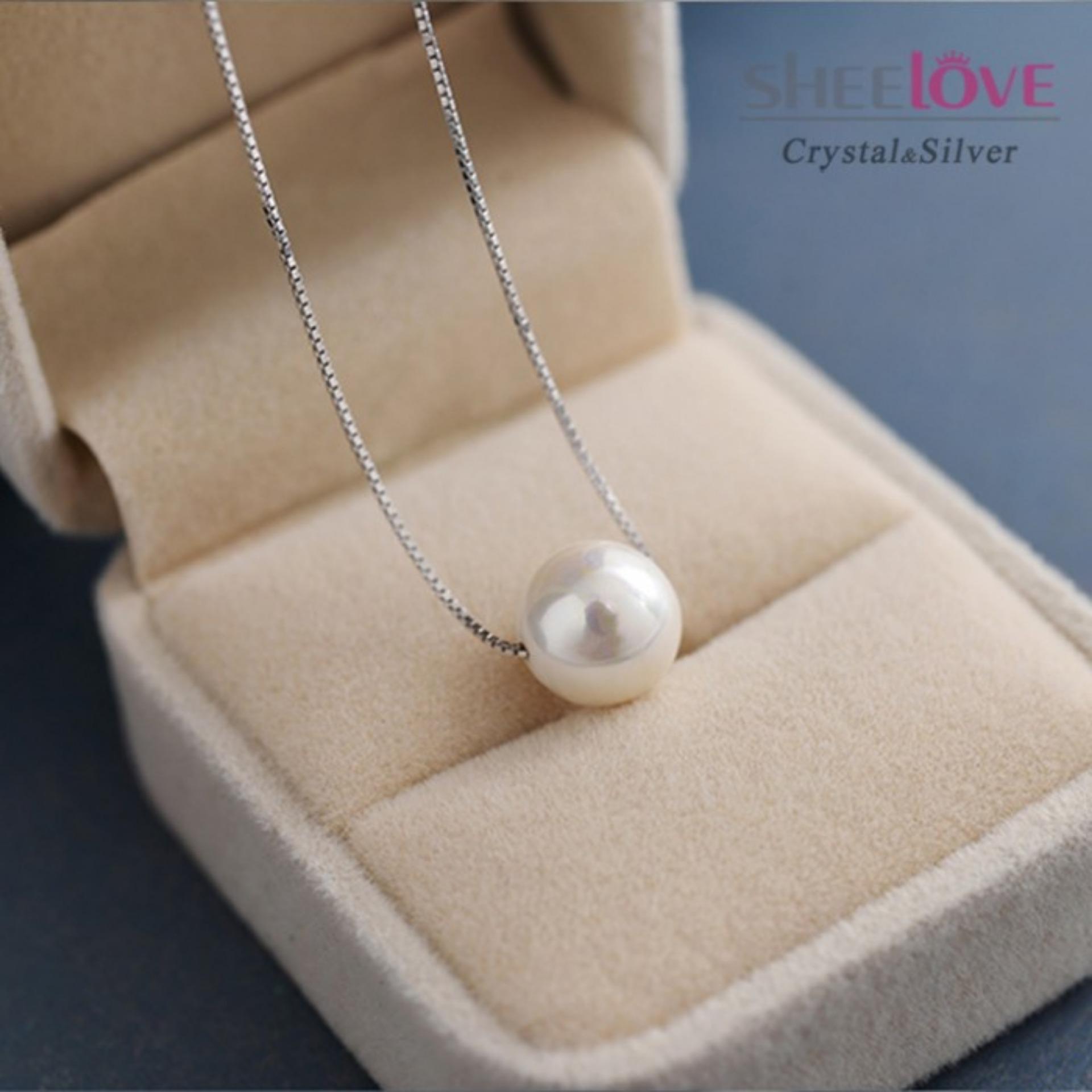 Dây chuyền Nữ Đảm bảo bạc 925 ngọc trai không dị ứng Mẫu mới nhất Lấp lánh Cổ điển thời trang xinh xắn Hàn Quốc Quà tặng Tình yêu Hộp trang sức Rất đẹp SN-MA423