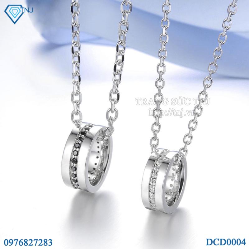 Dây chuyền cặp đôi bạc mặt nhẫn đẹp DCD0004 - Trang Sức TNJ