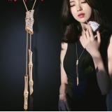 Dây chuyền khúc tre đính đá thời trang sang trọng HHN-MY003