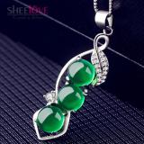 [HCM]Dây chuyền hạt đậu đính đá mã não xanh ngọc lục bảo lấp lánh thời trang SPN-YWY167