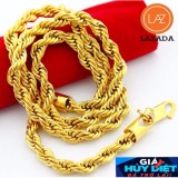 Dây chuyền xoắn nam chất liệu Titan mạ vàng 18k cao cấp phong cách Hàn Quốc Mang Phong Cách Hiện Đại