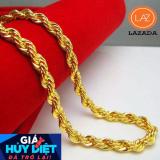 Dây chuyền xoắn nam chất liệu Titan mạ vàng 24k cao cấp phong cách Hàn Quốc