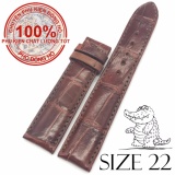 Dây đồng hồ da cá sấu size 22mm
